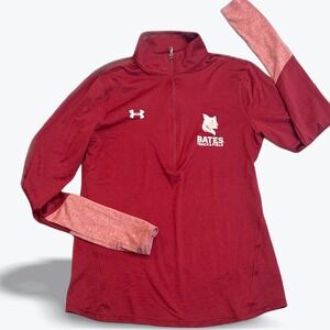 Under Armour Bates College Track‎ Field Heatgear Half Zip Pullover Womens Small